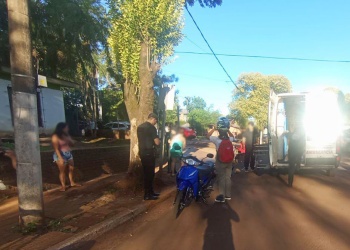 Motociclista herida en un choque en el Km 9 de Eldorado