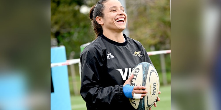 SONRISA. Pedrozo es una fija en la Selección Argentina Femenina de rugby.