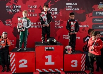 Nico Huta fue segundo y sumó un nuevo podio en la Rotax