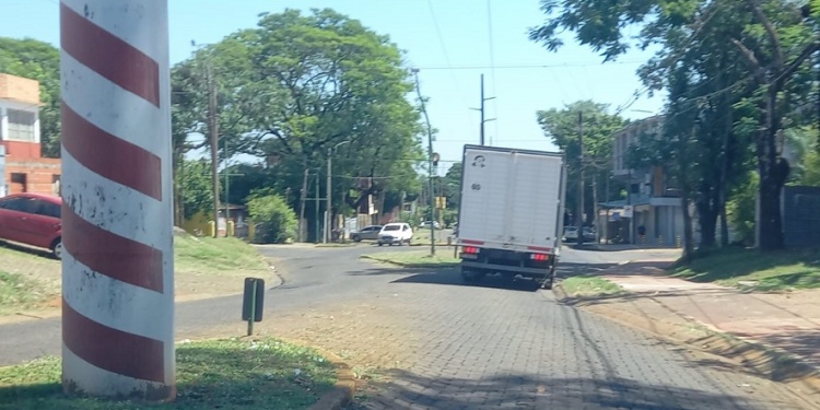 IMAGEN REPETIDA. Camiones de distintos portes y colectivos circulan por la Tomás Guido como si nada.