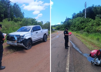 Tragedia en El Soberbio: una mujer falleció tras un violento choque entre una camioneta y una moto