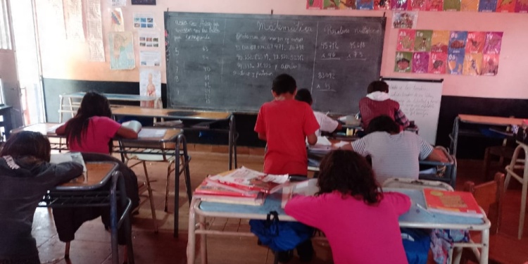 MATRÍCULA. Más de 150 estudiantes asisten a las escuelas de la zona.