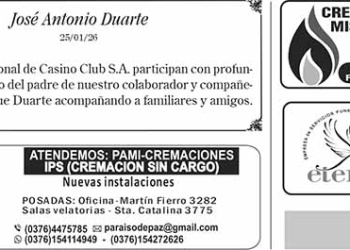 Fúnebres del Miércoles 28 de Enero de 2026