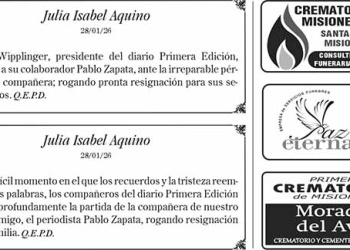 Fúnebres del Jueves 29 de Enero de 2026