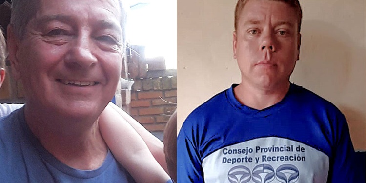 LA VÍCTIMA Y EL PRÓFUGO.  A la izquierda, Hugo Orlando Von Steiger, reconocido vecino de Oberá. A la derecha Samule de Almeida, sospechoso que era peón de la víctima desde hace unos tres años.