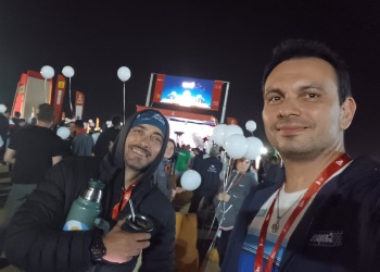 Un misionero vivió el Año Nuevo en la previa del Rally Dakar en Arabia Saudita