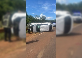 Dos personas resultaron heridas tras un despiste sobre la ruta 12 en Santo Pipó