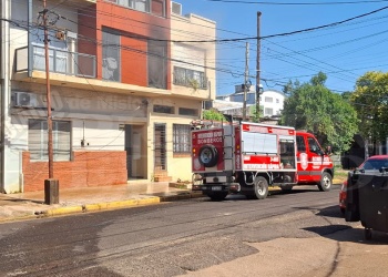 Principio de incendio en un edificio de Posadas