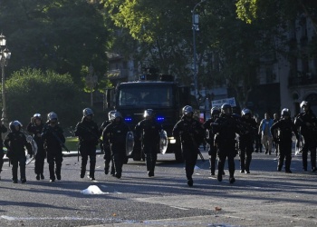 Marcha contra la reforma laboral: cinco detenidos, dos de ellos menores