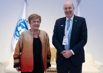 Federico Sturzenegger se reunió con Kristalina Georgieva en Arabia Saudita