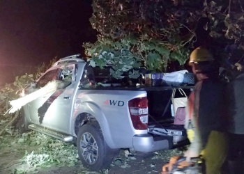 Mujer hospitalizada tras choque en cadena en Santiago de Liniers