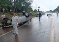 Despiste sin heridos sobre la ruta nacional 14 en Campo Grande