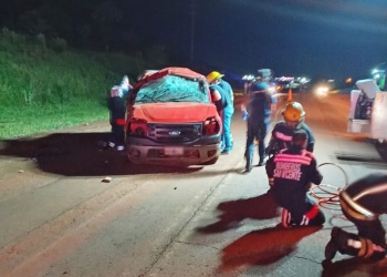 Despiste en la ruta 13 en San Vicente: un conductor resultó herido