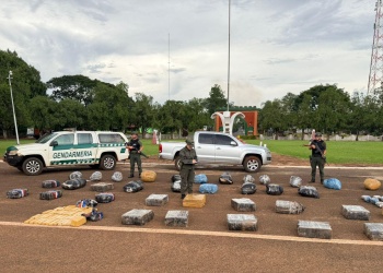 Gendarmería secuestró más de 719 kilos de marihuana en una camioneta abandonada en Misiones