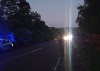 Itacaruaré: conductor resultó lesionado, tras despistar y volcar en la ruta 4