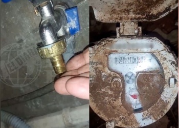 Video: vecino de Posadas denuncia que su medidor marca consumo mientras sale aire por la canilla