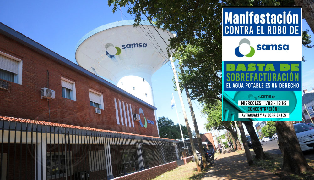 “Facturan aire, no agua”: vecinos marchan a SAMSA por boletas “sobrefacturadas”