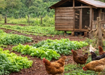 Gallinas y huerta: un combo que gana espacio en chacras misioneras