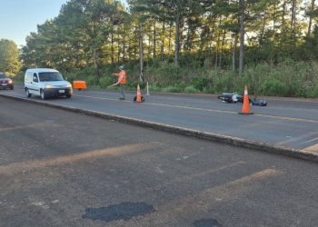 Motociclista herido tras despistar en la Ruta Nacional 105 en Fachinal