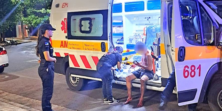 ATRAPADO. A cuatro cuadras de la escena del hecho fue hallado herido, descalzo y sin remera, el sospechoso del crimen.