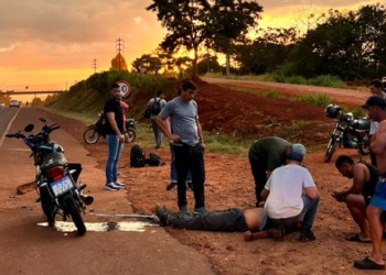 Oberá: motociclista lesionado, tras siniestro vial sobre la ruta Nacional 14