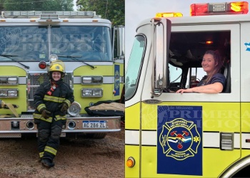 La historia de Yamila Wach, la única mujer chofer de los bomberos voluntarios de Leandro N. Alem