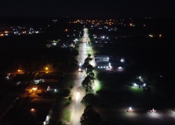 Ya están operativos en Alem 2.000 metros de luminarias LED sobre la ruta 4