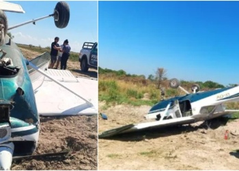 Intentaba aprender a volar y terminó chocando la avioneta