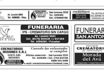 Fúnebres del jueves 9 de abril de 2026