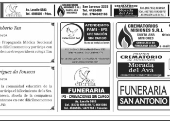 Fúnebres del miércoles 15 de abril de 2026
