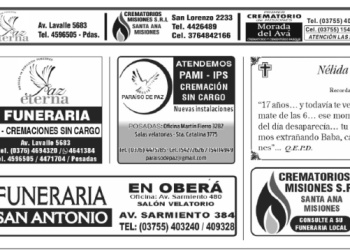 Fúnebres del jueves 23 de abril de 2026