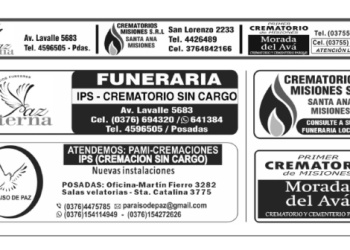Fúnebres del miércoles 29 de abril de 2026