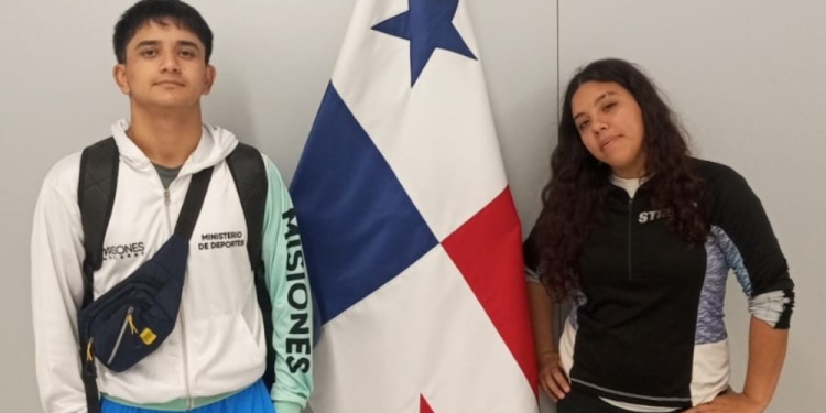 MISIONEROS EN PANAMÁ. Facu Barreto y Selena Cabral, en los Odesur.