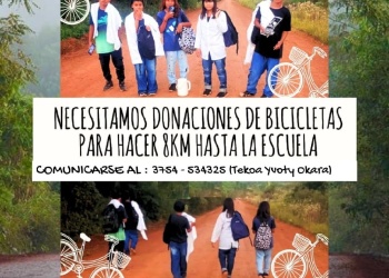 Artistas de Posadas impulsan una colecta de bicicletas para comunidad Mbya de Bonpland