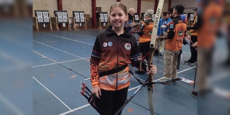 EN EL CAMPO DE TIRO. Nataly, con 12 años, se anotó un récord nacional.