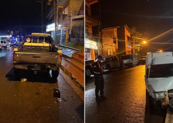 Chocó contra dos vehículos, dejó a su acompañante herido y huyó