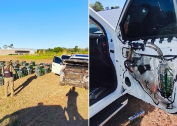 San Vicente: chocó, huyó y dejó una camioneta robada con una carga millonaria de cigarrillos