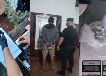 Investigación por robo derivó en la caída de un dealer con droga y armas en San Vicente