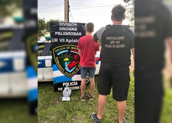 Persecución en Apóstoles: detuvieron a un joven con casi medio kilo de cogollos listos para la venta