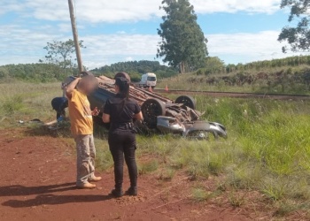 General Alvear: un auto terminó dado vuelta en la ruta 5