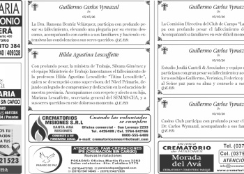 Fúnebres del jueves 7 de mayo de 2026