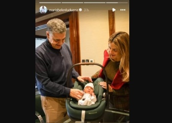 Jorge Macri y María Belén Ludueña presentaron a su hijo Vito