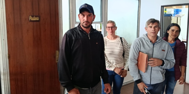 EN EL CGE. Viajaron a Posadas y los recibieron en el área de Sumario.