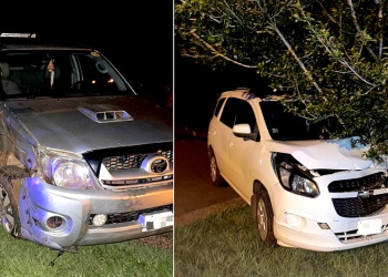 Cinco personas lesionadas tras un choque entre una camioneta y un auto