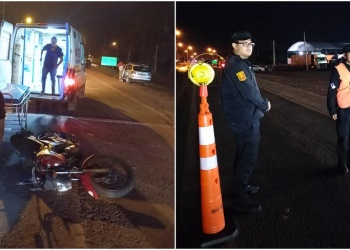 Choque entre una moto y un automóvil dejó un lesionado en Puerto Esperanza