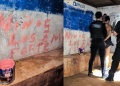 Detuvieron a dos personas por grafitear una parada de colectivos en San Antonio