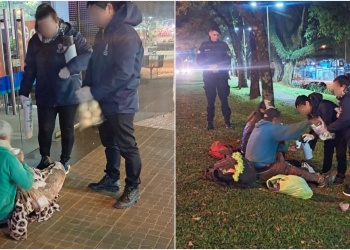 Durante la ola de frío, la Policía asistió a 16 personas en situación de vulnerabilidad
