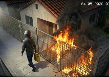 Incendiaron una casa de madrugada y todo quedó grabado
