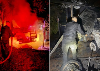 Villa Bonita: un cortocircuito consumió un garaje y destruyó tres vehículos