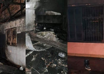 Las llamas consumieron gran parte de una vivienda y bomberos evitaron daños mayores